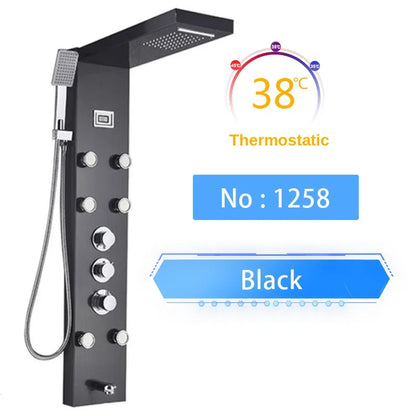 Shinesia Led Shower Panel Waterfall Rain Digital Display