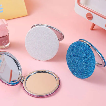 Folding Makeup Mirror Stylish Round Travel Mirror Double