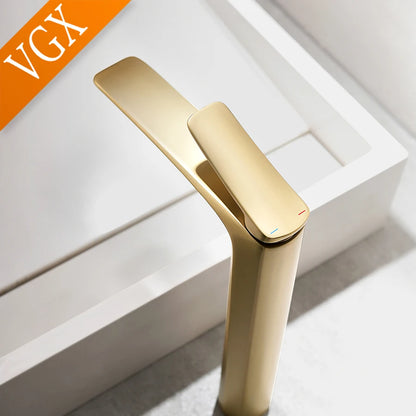 Vgx Luxury Gold Bathroom Faucets High Basin Mixer