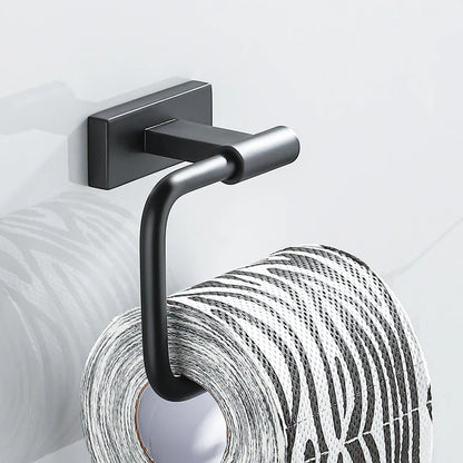 Black Stainless Steel Toilet Paper Holder Wall Mounted