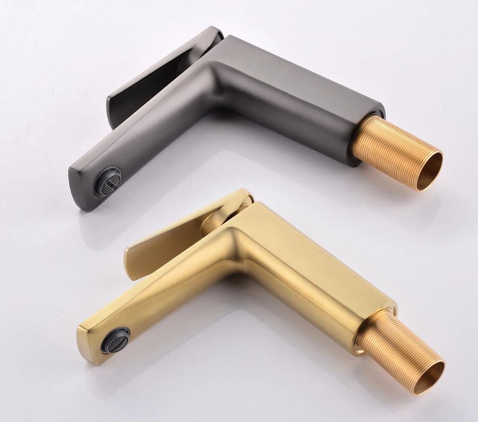 Vgx Brushed Gold Bathroom Faucets Square Basin Mixer