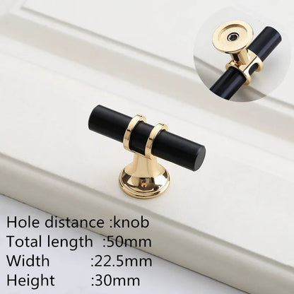 Kk&Fing Cabinet Wardrobe Door Golden Handles Lengthen Light