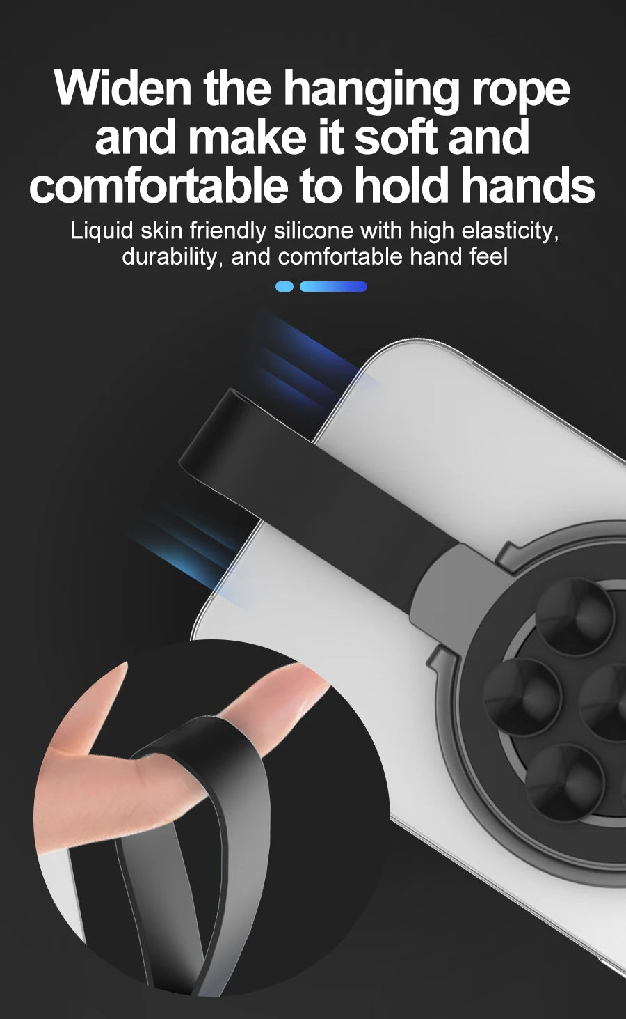 Magnetic Bracket Ring Buckle Phone Stand Silicone Suction