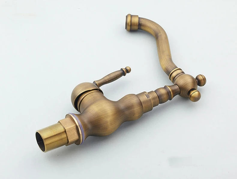 Bathroom Sink Faucet Antique Bronze Vessel Basin Faucet