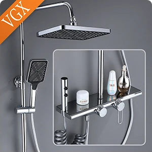 Vgx Thermostatic Shower System Gold Shower Luxury Bathroom