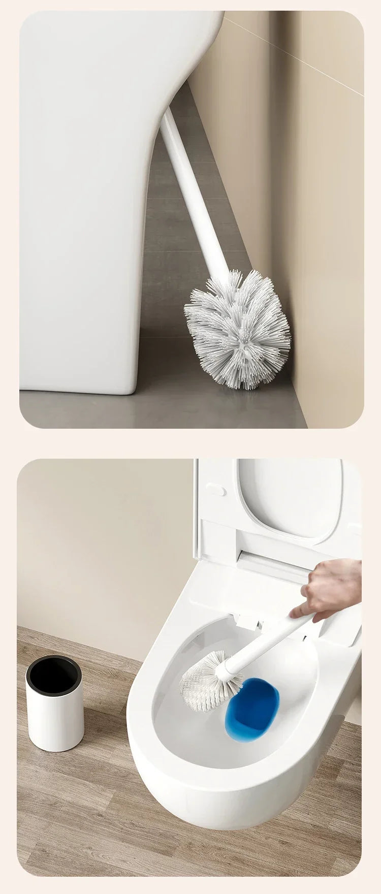 Bathroom Toilet Brush Holder Cleaning Space Aluminum Wall