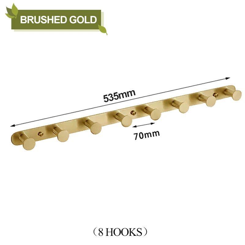 Brushed Gold Wall Mount Shelf Toilet Bath Hardware
