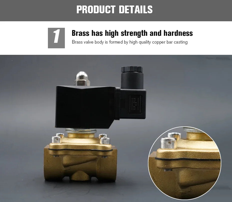 Solenoid Valve Water Valve Normally Close Brass Valves