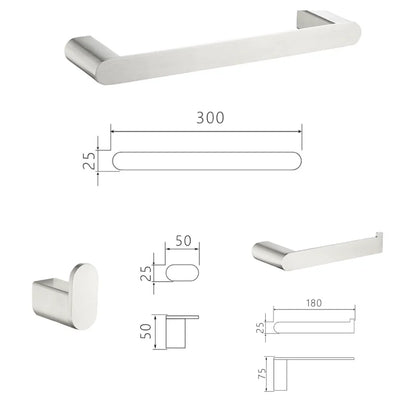 Bathroom Hardware Stainless Steel Bathroom Wall Mounted Towel