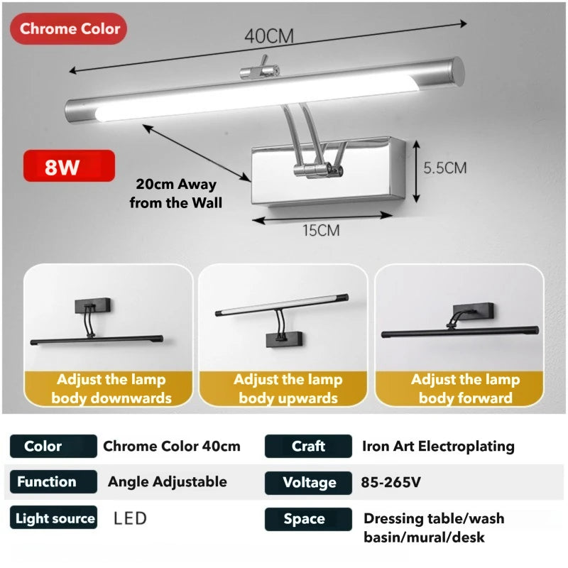 Led Vanity Mirror Light Bathroom Wall Sconce Lamp