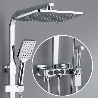 Luxury Cold Digital Bathroom Shower System Thermostatic Brass