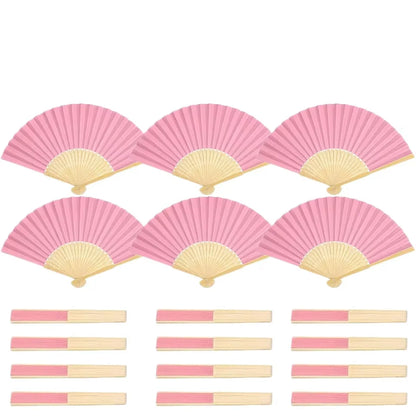 30-120pcs Wedding Hand Fans Folding Fans Guest Paper