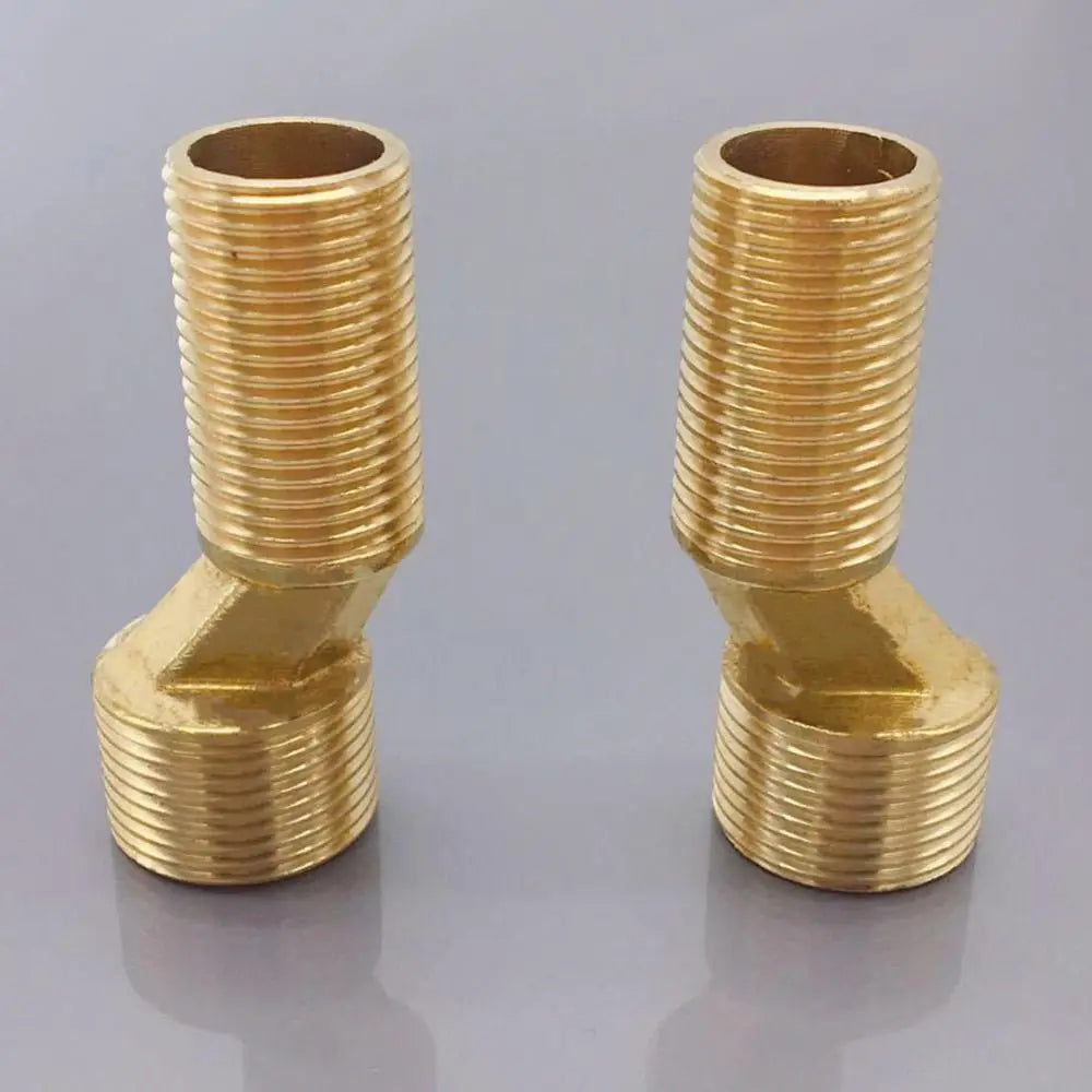 1pcs Copper Angled Curved Foot Lengthened Thickened Shower