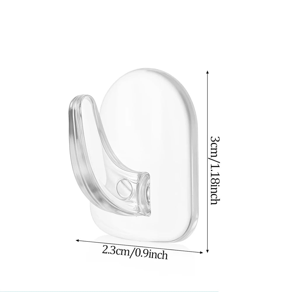 Transparent Strong Adhesive Mini Hook Door Bathroom Mirror