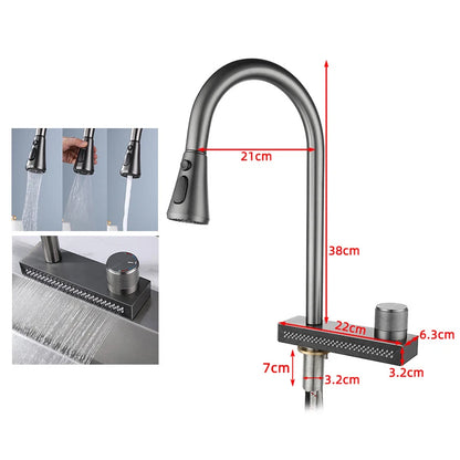 Popular Waterfall Faucet 304 Stainless Steel Cold Rainfall