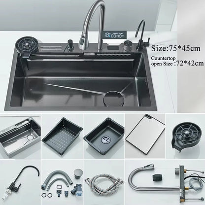 Golden Smart Digital Display Integrated Sink Temperature Control