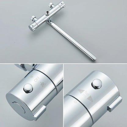 Chrome Thermostatic Shower Faucets Bathroom Thermostatic Mixer