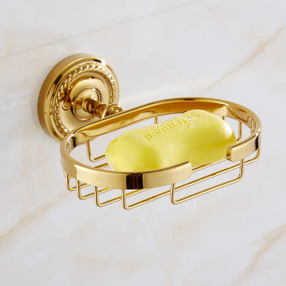 Gold Bath Hardware Bathroom Shelf Soap Dish Toilet