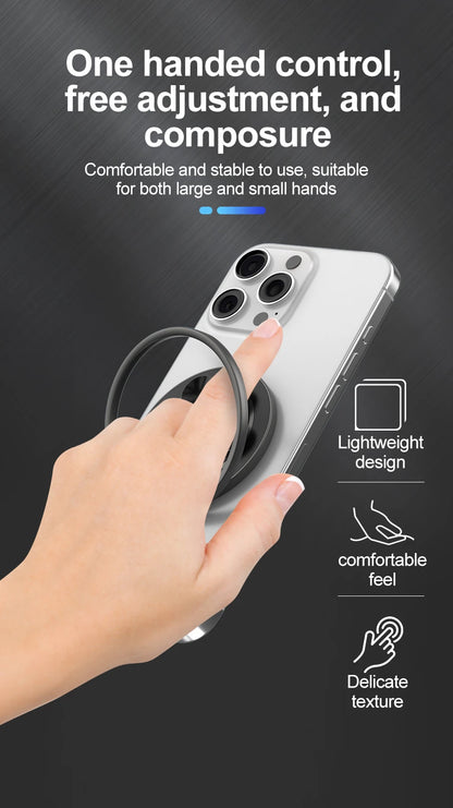 Magnetic Bracket Ring Buckle Phone Stand Silicone Suction