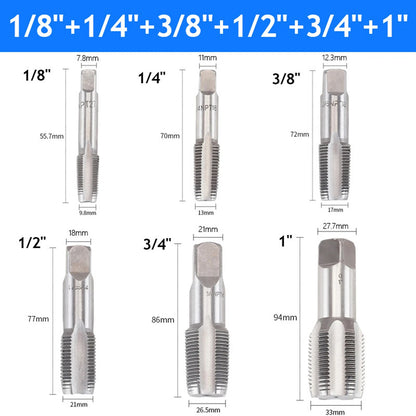1/2/5pcs G1/8 1/4 3/8 1/2 3/4 Hss Taper