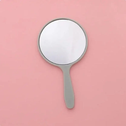 1pc Makeup Mirror Durable Handle Handheld Mirror Anti-Fall