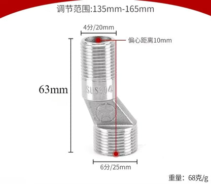 2pcs Brass Shower Faucet Shower Thickened Variable Diameter