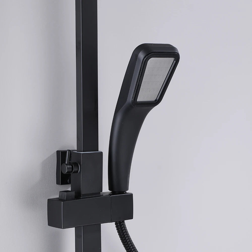 Matte Black Shower Faucet Rainfall High Quality All