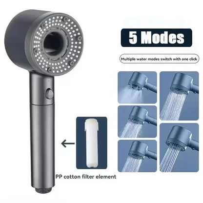 In Large Flow Shower Head Filter Modes High