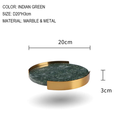 Scandinavian Decorative Natural Marble Tray Bathroom Luxury
