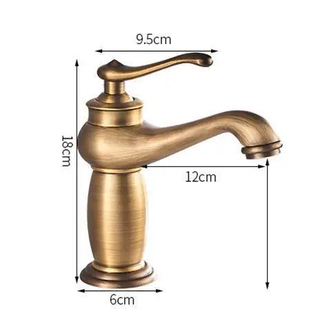 Luxury Europe Style Antique Gold Bathroom Basin Faucet