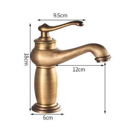 Luxury Europe Style Antique Gold Bathroom Basin Faucet