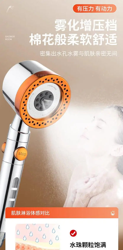 In Large Flow Shower Head Filter Modes High