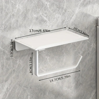 Wall Mounted Toilet Paper Holder No Drill Self