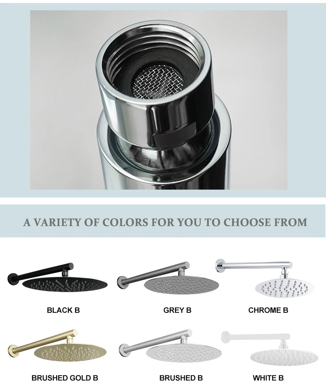 White Black Gold High Quality 8/10 Inch Stainless