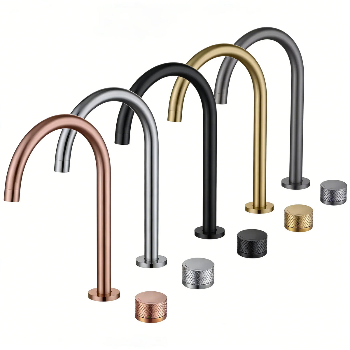 Two Holes Widerspread Brass Basin Faucet 360 Rotating