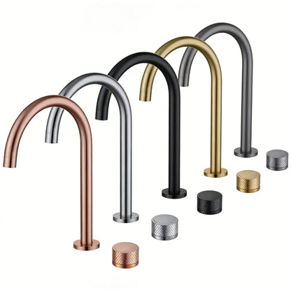 Two Holes Widerspread Brass Basin Faucet 360 Rotating