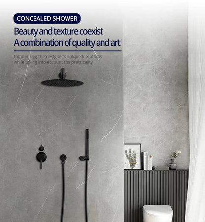 10 Inch Gunmetal Shower System Function Shower Faucet