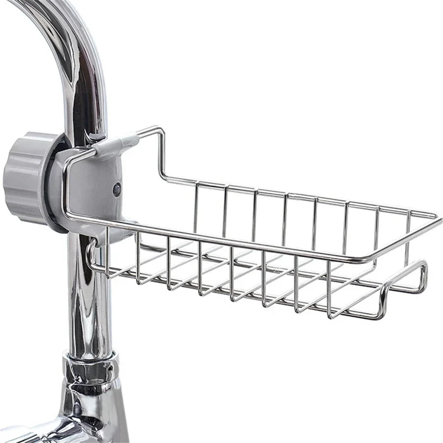 Sink Faucet Shelf Bathroom Shelf Soap Sponge Drain