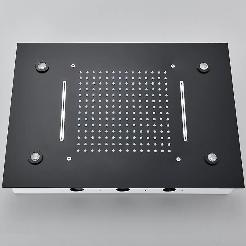 Luxury Bathroom Shower Faucet Led Rainfall/Waterfall Shower Head