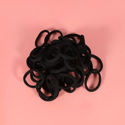 Black Towel Ring 50pcs High Elasticity Seamless Rubber