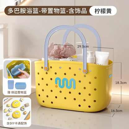 Bathroom Shower Caddy Storage Basket Handle Large Capacity