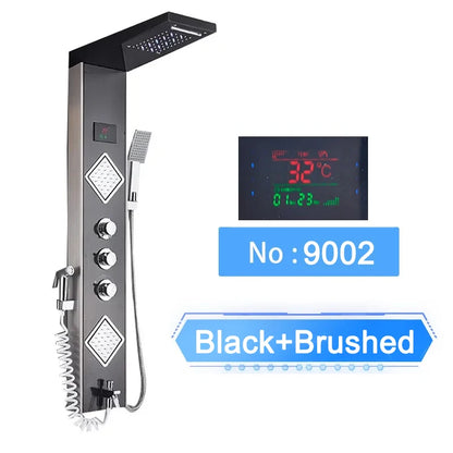 Led Shower Panel Digital Display Shower Faucet System