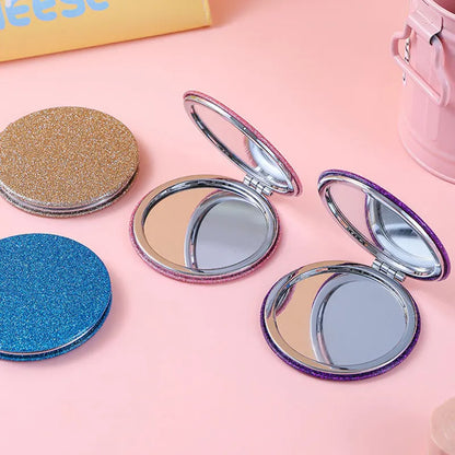 Folding Makeup Mirror Stylish Round Travel Mirror Double