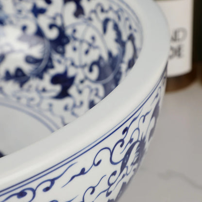 Zappo Jindezhen Ceramic Bathroom Vessel Sink Faucet Combo