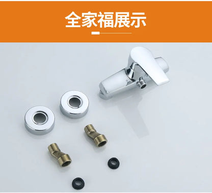 Brass Shower Faucet Mixer Valve Shower Head Hidden