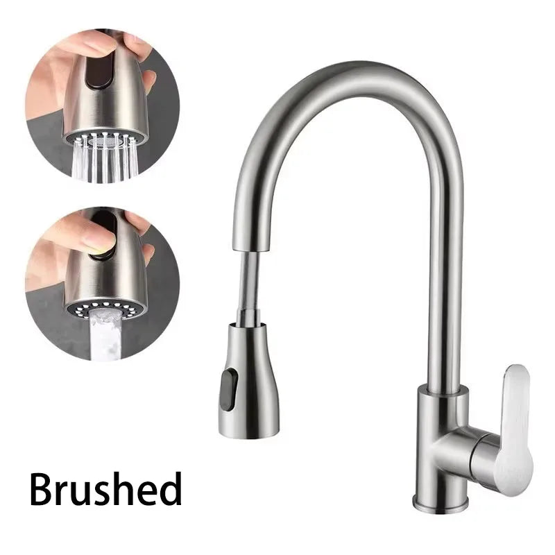 Faucet Brushed Nickel Color Surface Cold Water Faucet
