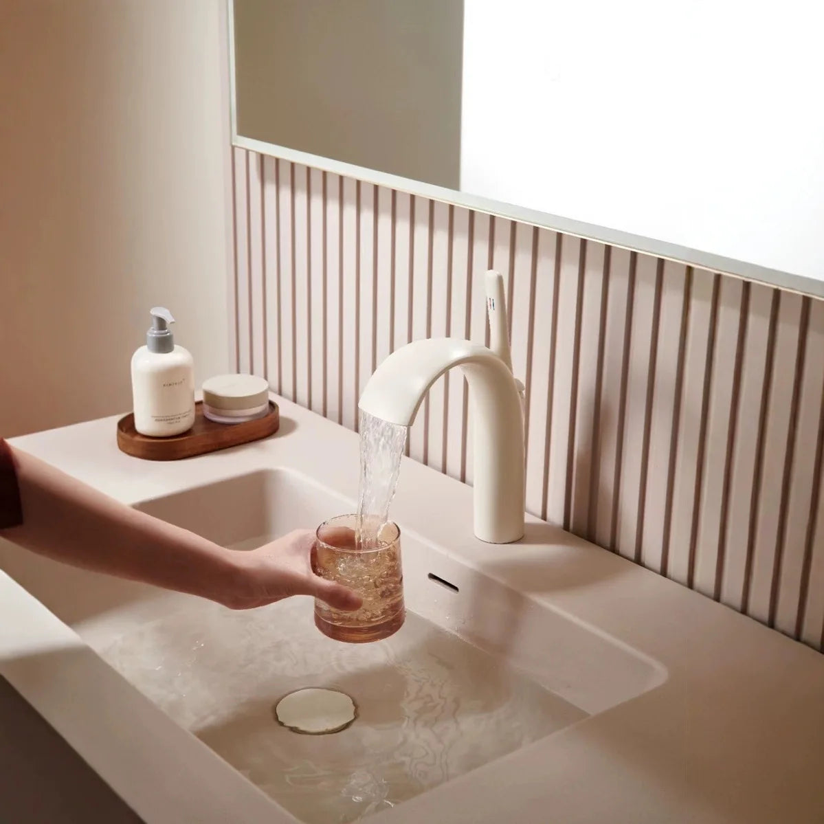 Rose Gold Basin Faucet Bathroom Lever Cold Sink