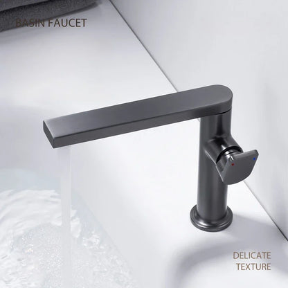 Brass Cold Bathroom Faucet Grey Toilet Vanity Basin