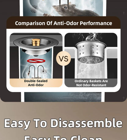 Universal Sink Strainer Stainless Steel Pop-Up Drain Plug
