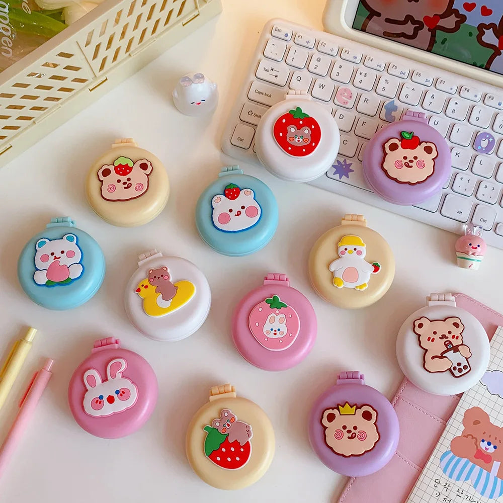 1pcs Mini Cute Folding Air Comb Mirror Compact